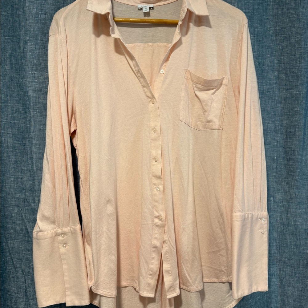 Women's Light Peach/Pink Cotton Blouse